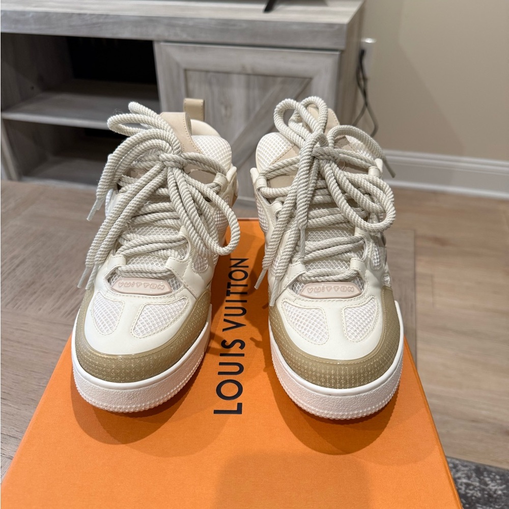 Louis Vuitton Men’s Beige and Cream Sneakers